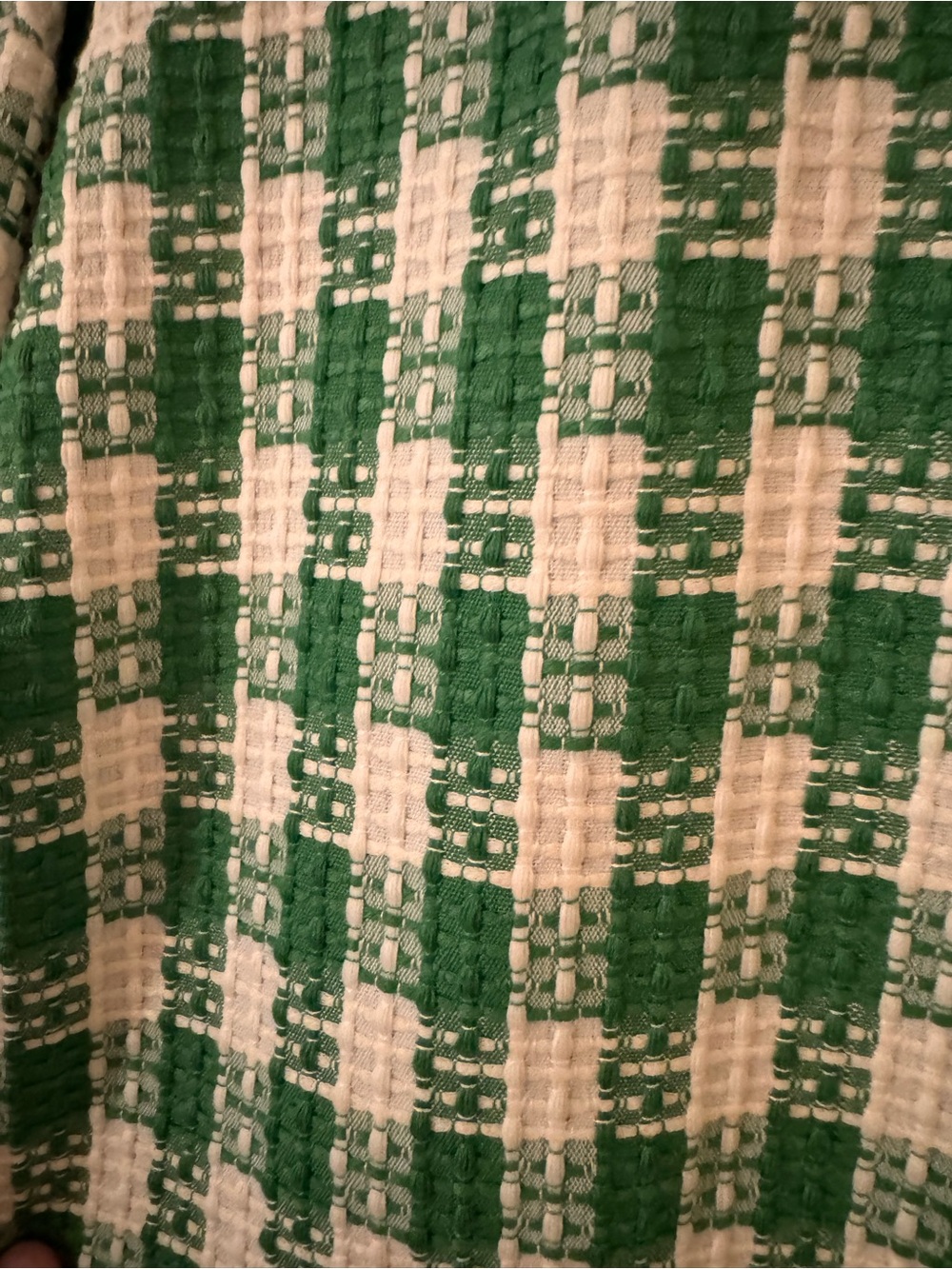 Tuckernuck Green & White Check Tweed Dress NWT - Picture 3 of 13